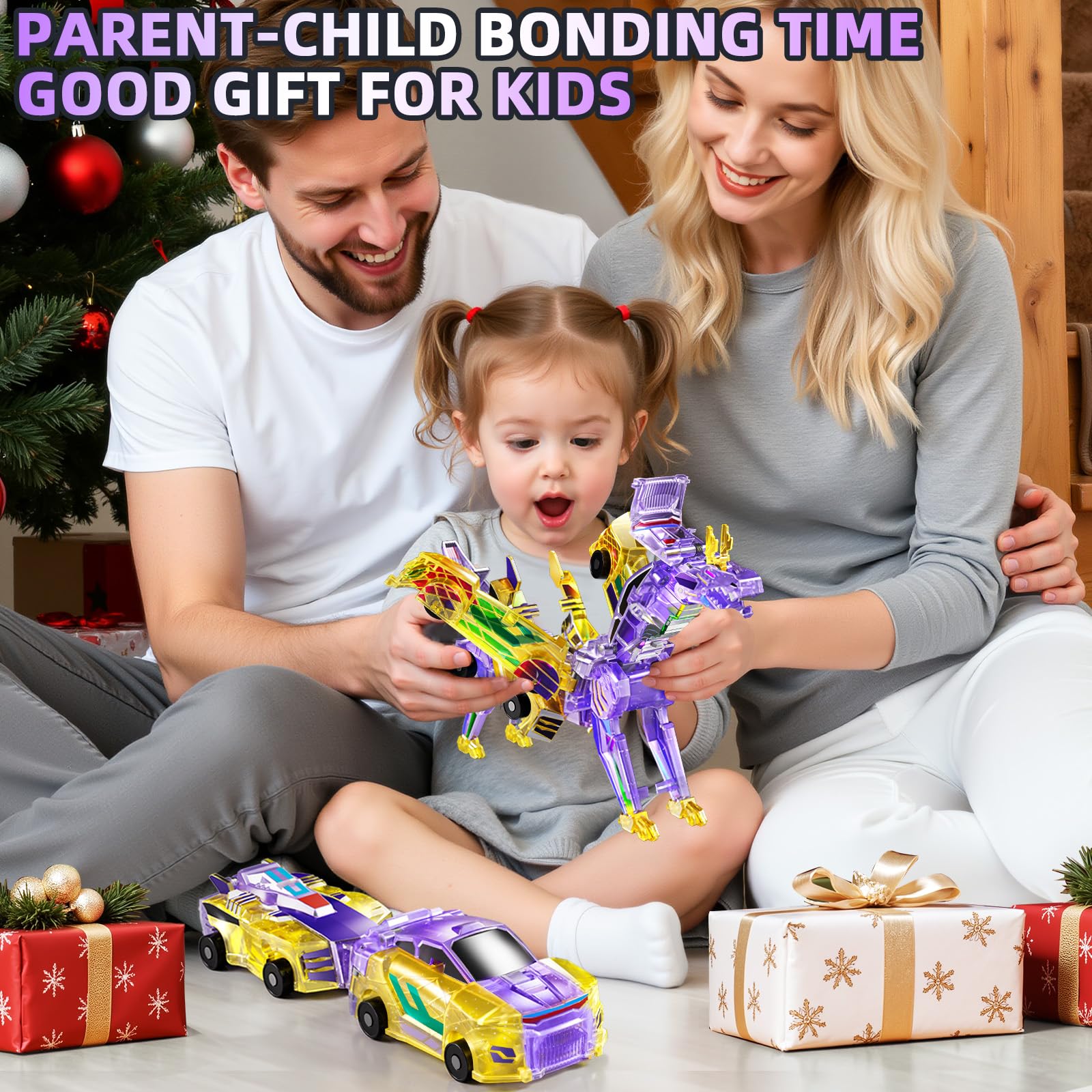 KIZONLY collision transforming dinosaur car gift-ready packaging for gifting