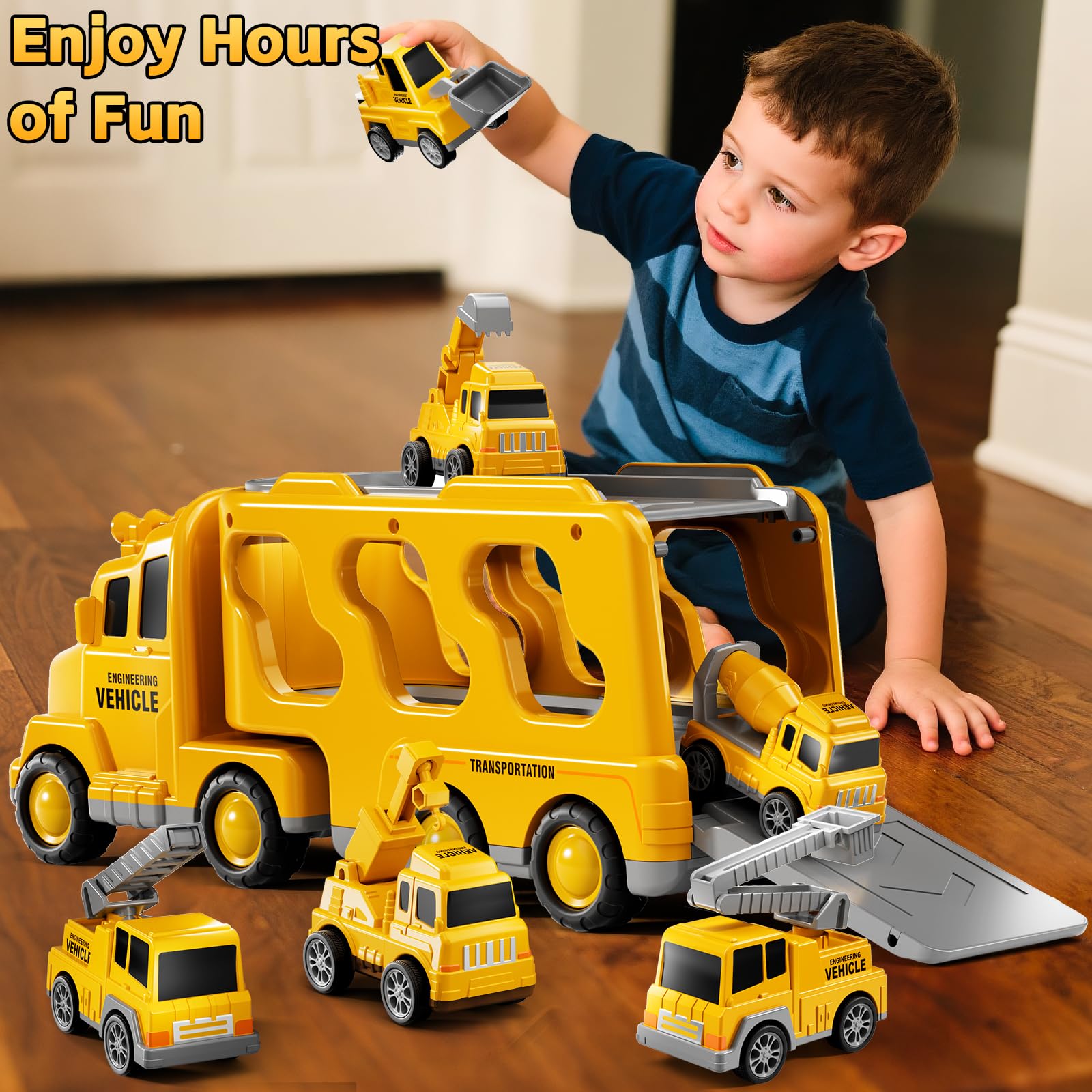 KIZONLY crane truck play helps kids explore lifting and construction scenarios