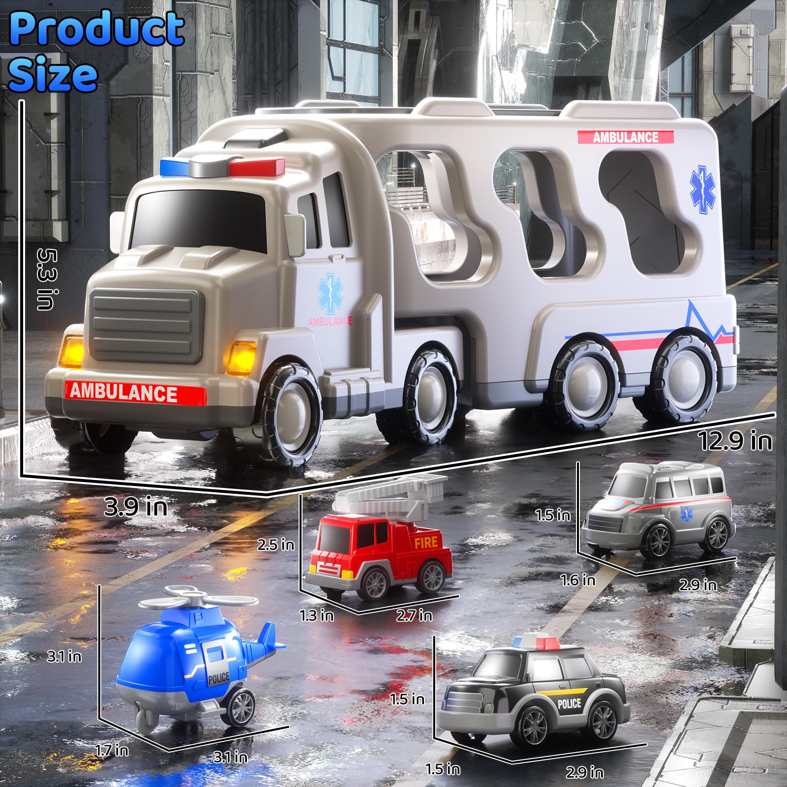 KIZONLY detachable parts and sliding tailboard enable easy assembly and play