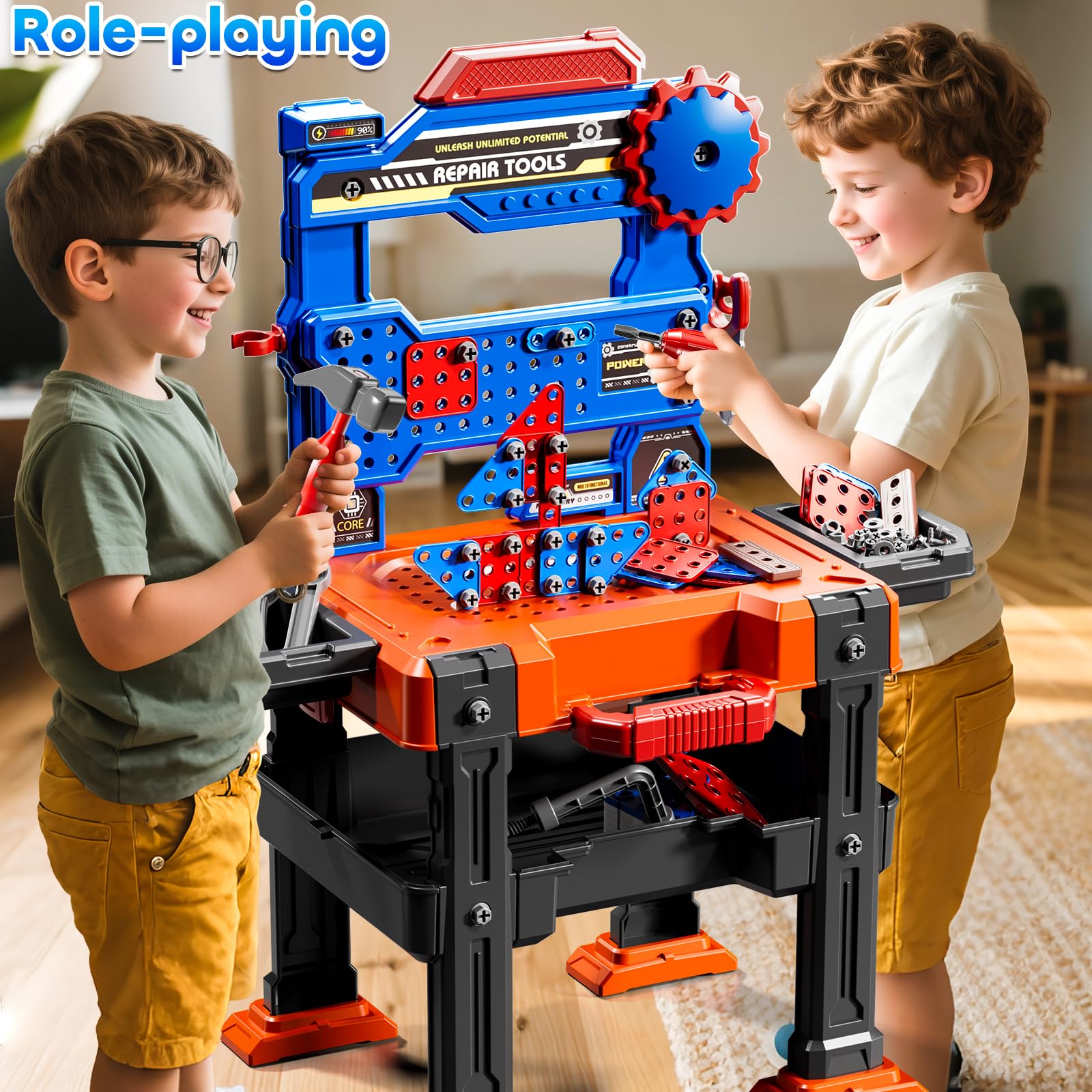 KIZONLY Durable smooth-edge tools ensure safe play during creative projects.