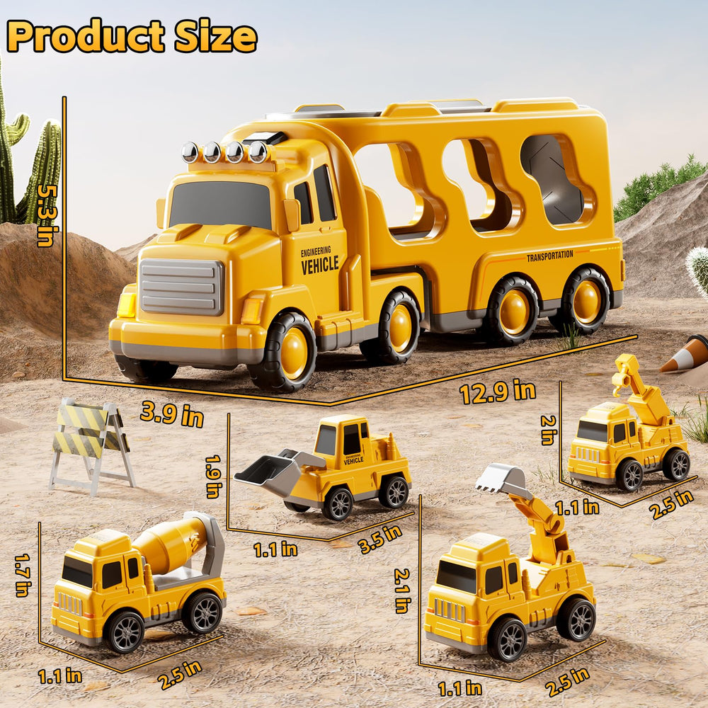 KIZONLY excavator truck toy with light and sound for engaging play