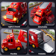 KIZONLY fire car complements firefighting stories and cooperative play.