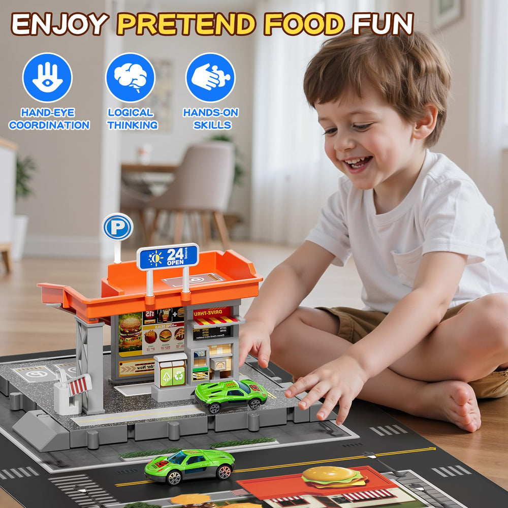 KIZONLY food pickup station supports interactive role play.
