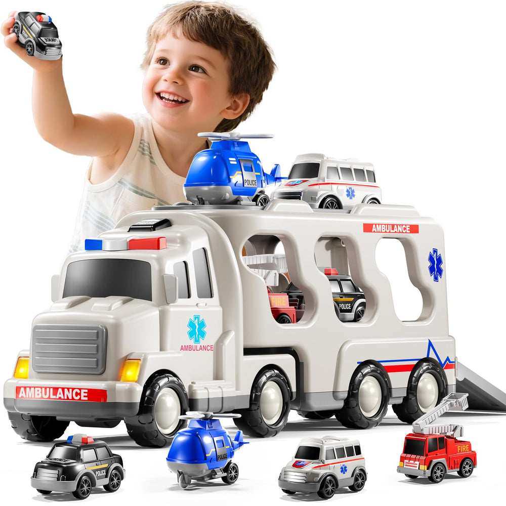 KIZONLY gift-ready ambulance truck toy ideal for birthdays and holidays