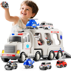 KIZONLY gift-ready ambulance truck toy ideal for birthdays and holidays