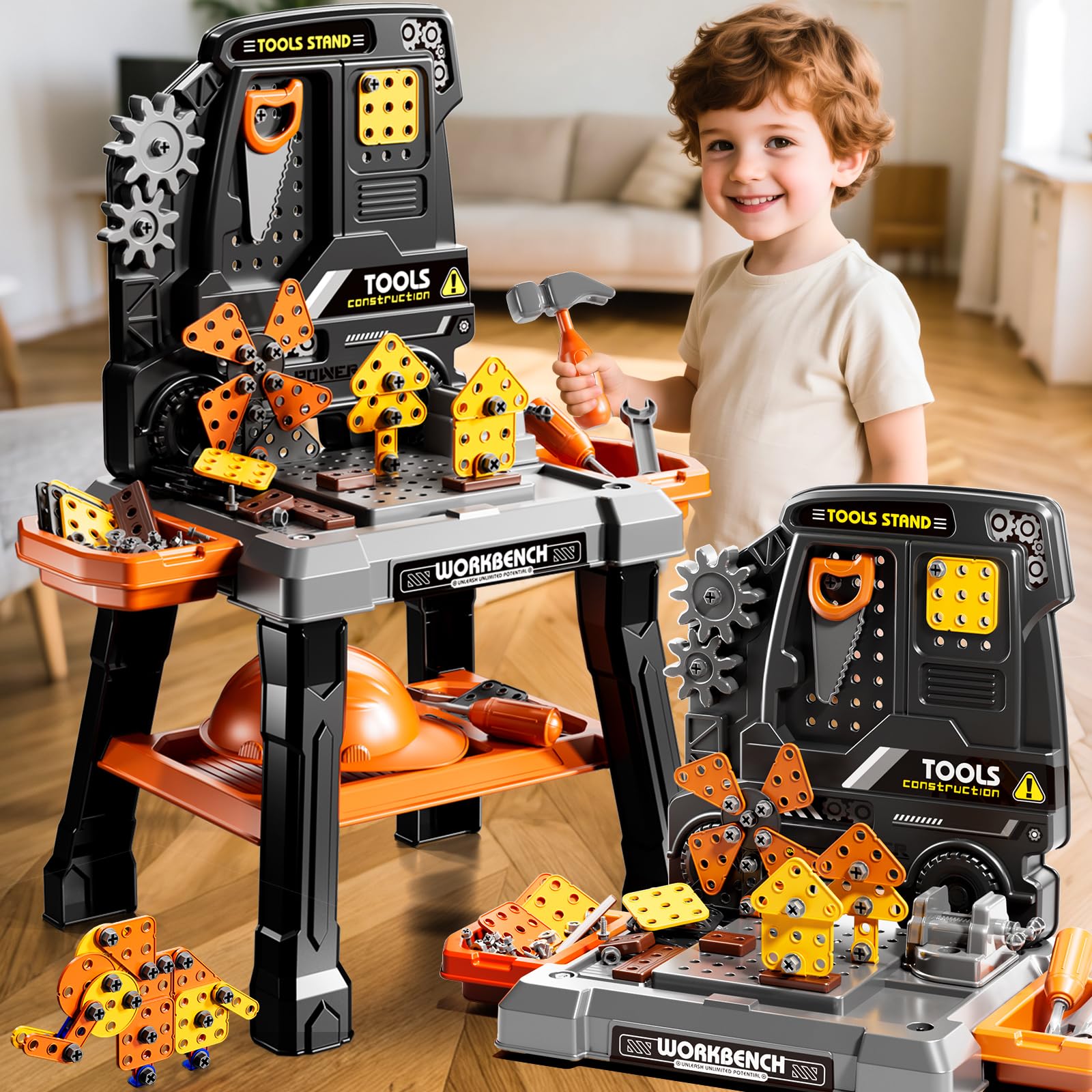 KIZONLY interchangeable drill bits enable versatile pretend drilling experiences for kids