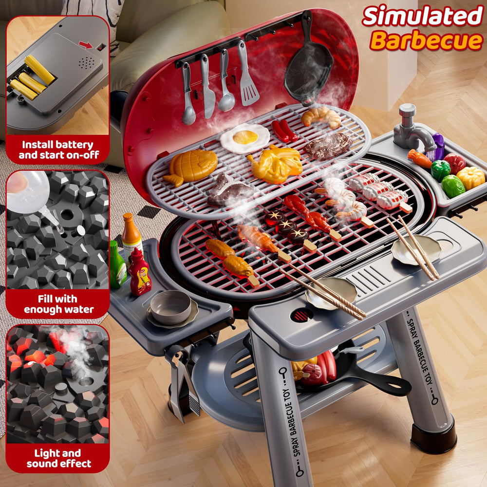 KIZONLY Kids Grill Playset with accessories promotes coordinated pretend cooking and sharing