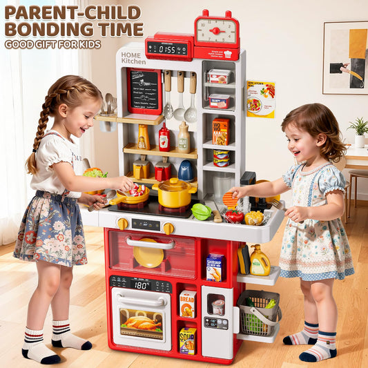 KIZONLY Kids Kitchen Set play sink water enables hands-on washing pretend