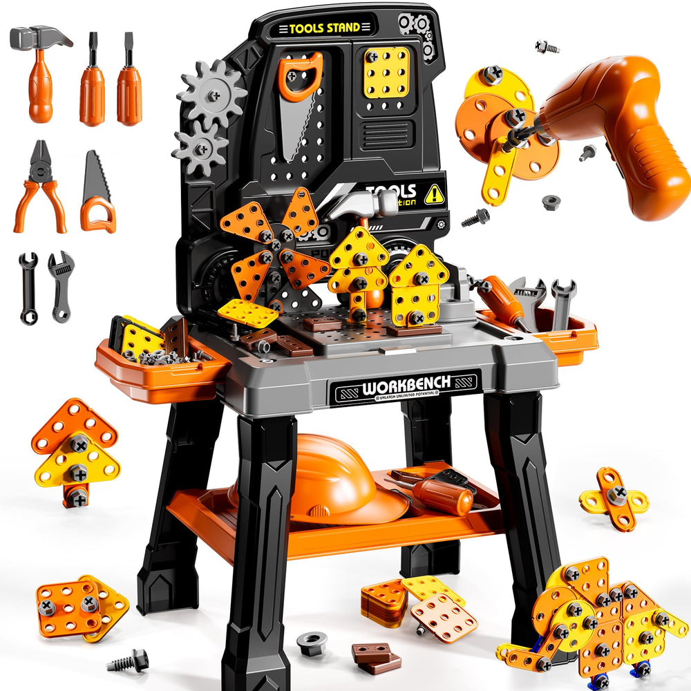 KIZONLY kids tool toy playset with electronic drill sounds enhances imaginative building play
