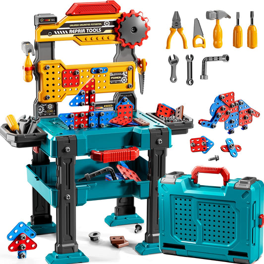 KIZONLY 145-piece kids tools set sparks imaginative home play