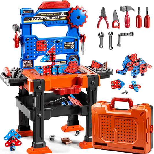 KIZONLY Kids Tools Set 2-in-1 Workbench enhances imaginative play and role‑play setups.