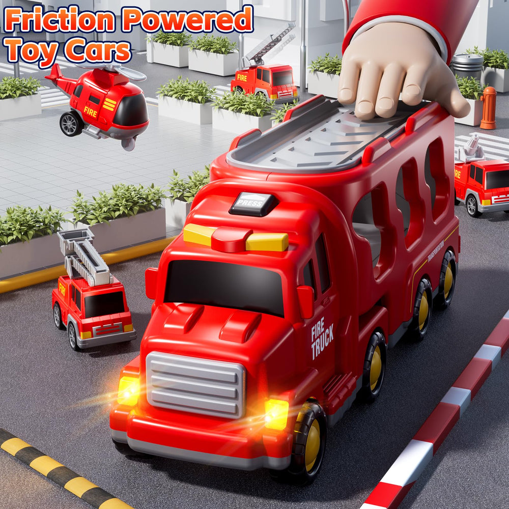 KIZONLY ladder truck supports elevated pretend rescues and role-play.