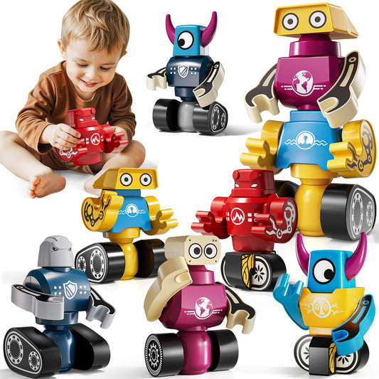 KIZONLY magnets robot monster set with 36 pieces for imaginative building