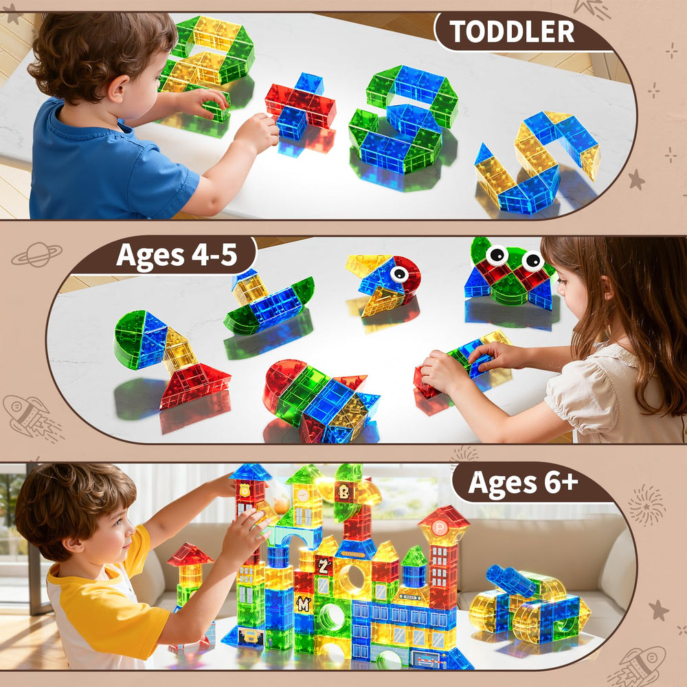 KIZONLY magnet blocks in bright hues foster attention and concentration.