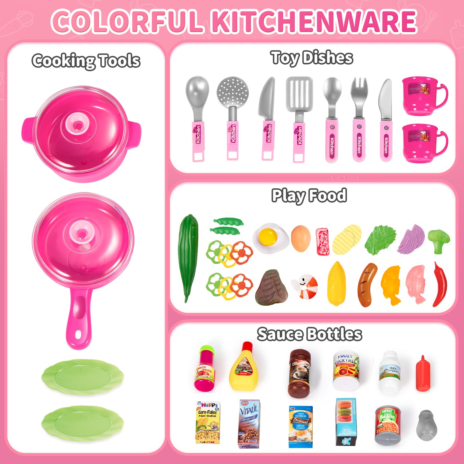 KIZONLY storage cabinet helps organize pretend utensils