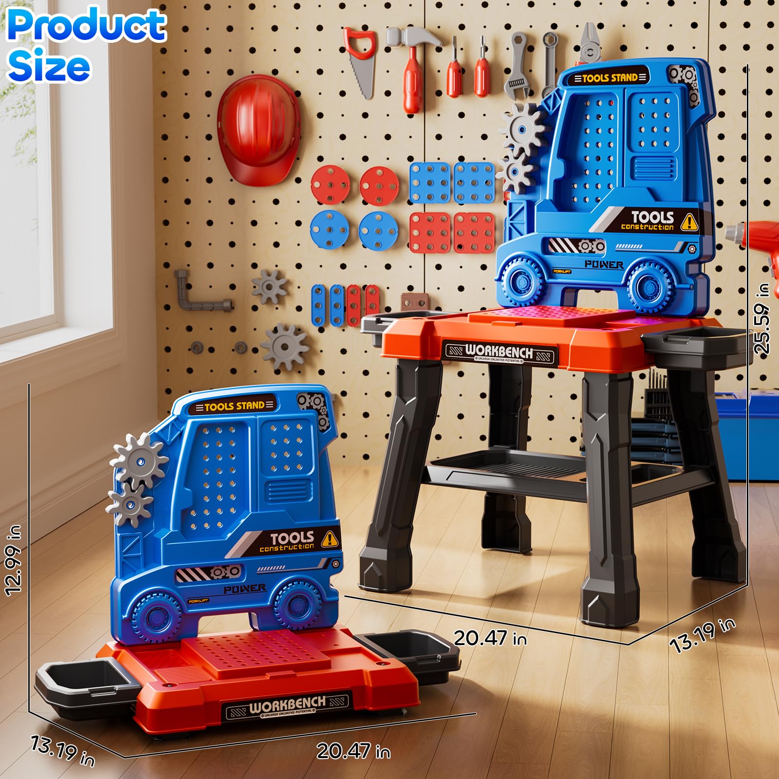 KIZONLY portable tool set storage compactly organized for home, travel, or party use