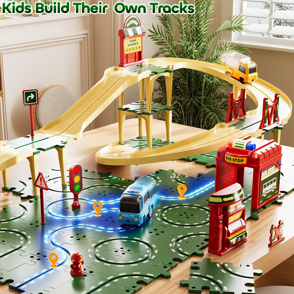 KIZONLY Puzzle Racer construction truck adds themed play and fine motor practice