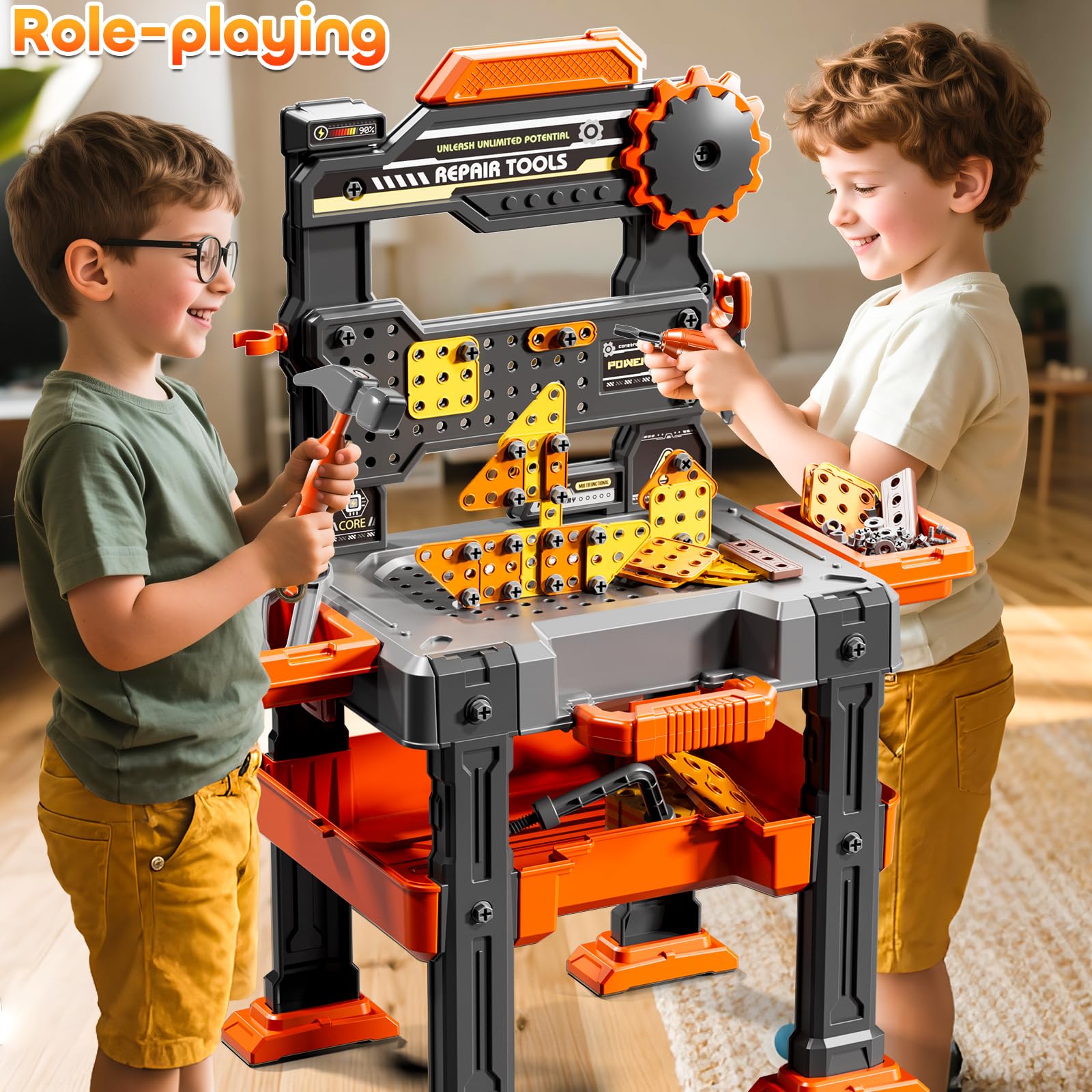 KIZONLY screws and nails components ideal for quick assembly and learning