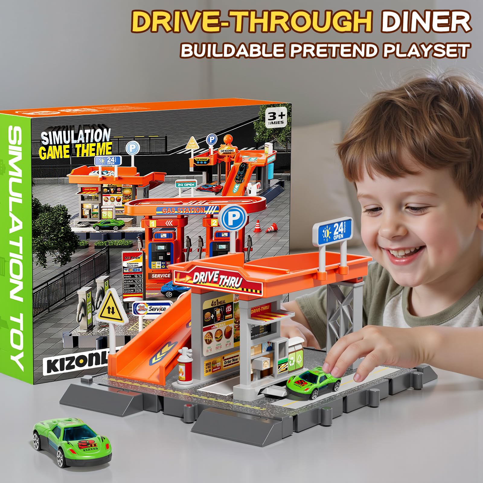 KIZONLY compatible garage toys allow seamless extended play.