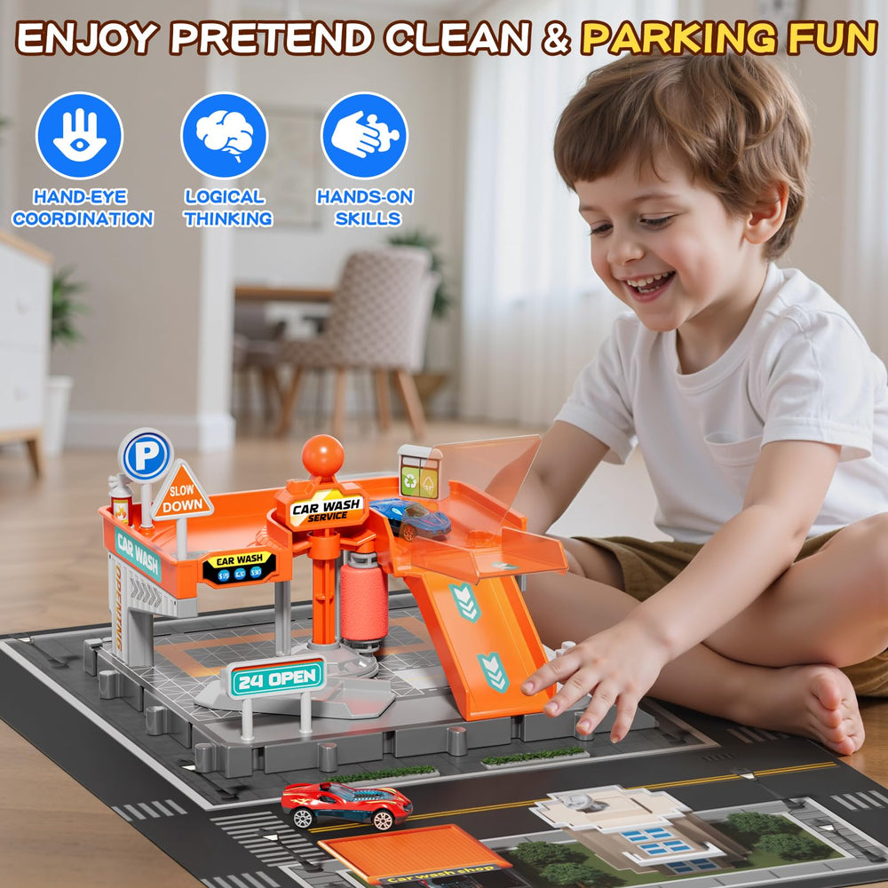 KIZONLY foam roller adds tactile realism to car wash play