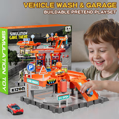 KIZONLY garage-compatible playset fits with other garage collections for extended play