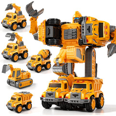 KIZONLY Transform Toys 5in1 dozer pullback—engages tactile play and builds fine motor skills.