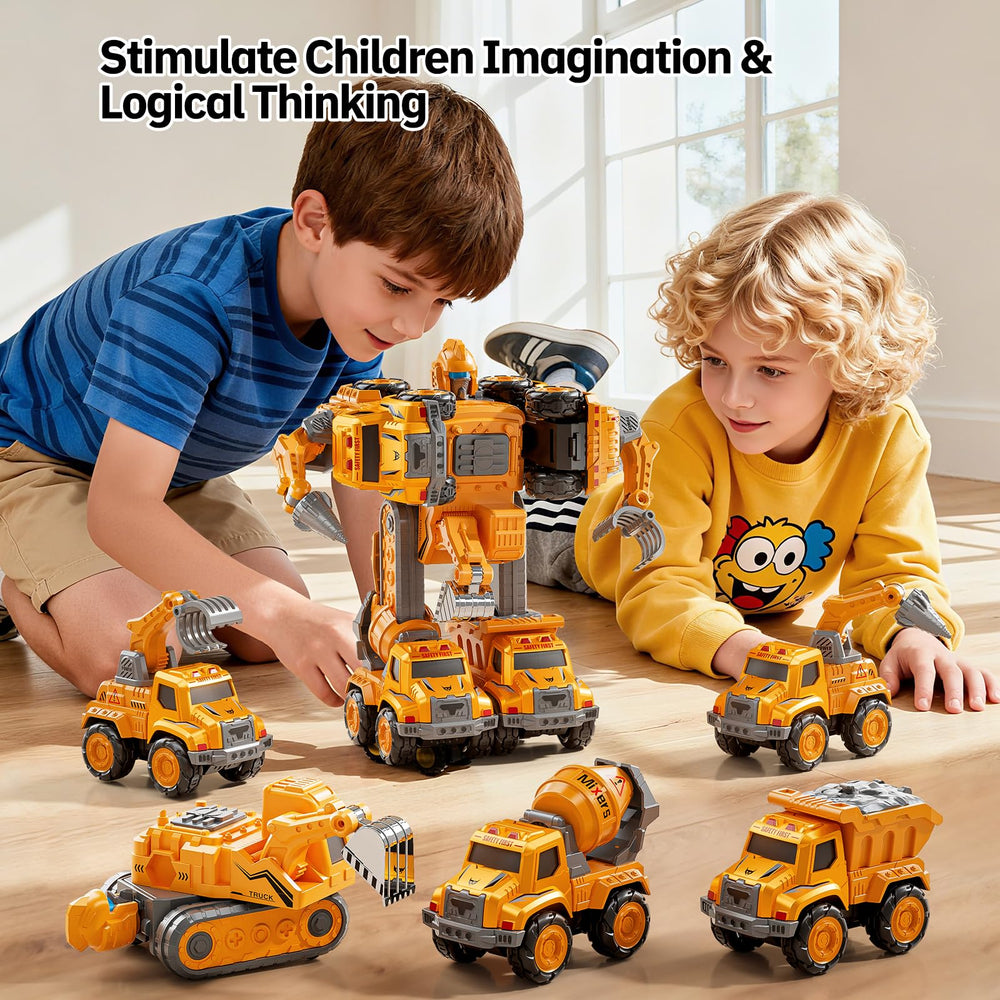 KIZONLY Transform Toys crane-parts closeup—simple transformations with sturdy, connectable pieces.