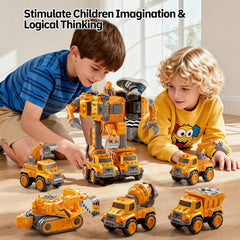KIZONLY Transform Toys crane-parts closeup—simple transformations with sturdy, connectable pieces.