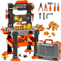 KIZONLY 2-in-1 workbench setup for imaginative construction play at home
