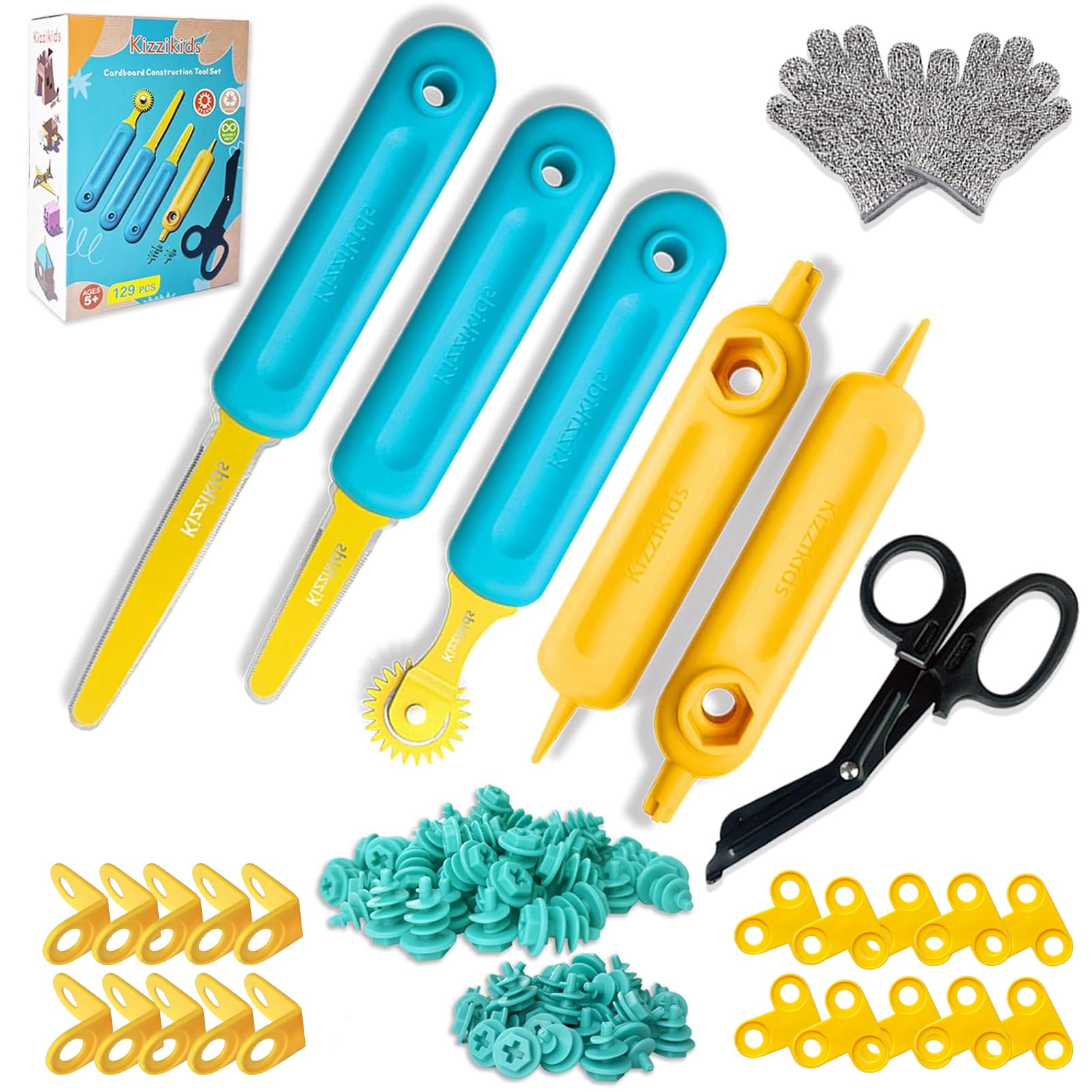 Kizzikids EXPLORE cardboard tools cutting action fuels imaginative builds