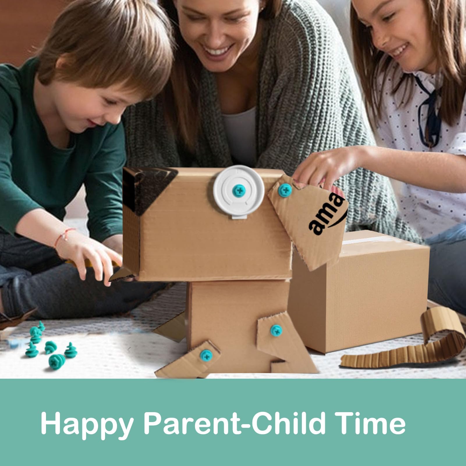 Kizzikids Screws Kit Top-up 180 Piece—supports classroom learning through hands-on cardboard builds