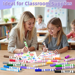 KIZZYEA bulk classroom storage box keeps markers neatly organized.