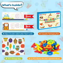 KIZZYEA CVC sight words scene cards aid memory and word-building play.
