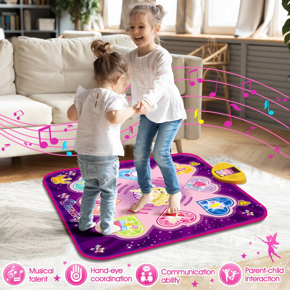 KIZZYEA Dance Mat showing seven modes for varied kid activities