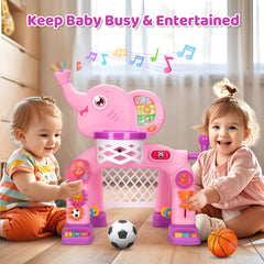 KIZZYEA inflatable soft basketball ready for safe toddler play.