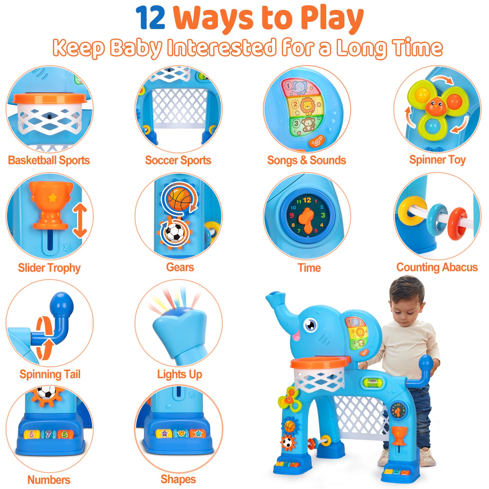 KIZZYEA safe ABS plastic construction supports durable at-home play