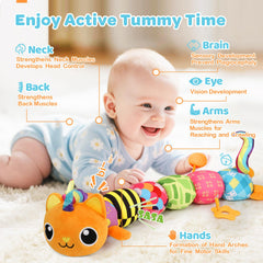 KIZZYEA unicorn cat toy mirror helps baby explore self-recognition during play.