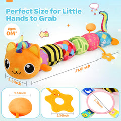 KIZZYEA unicorn cat toy teether rings provide safe teething relief.
