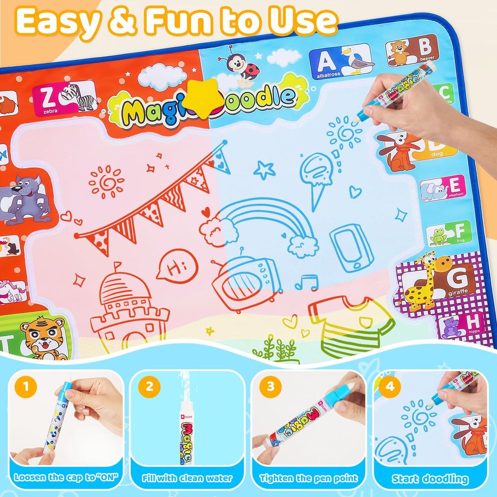KIZZYEA water doodle mat 30x30 large surface for shared play.