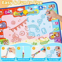 KIZZYEA water doodle mat 30x30 large surface for shared play.