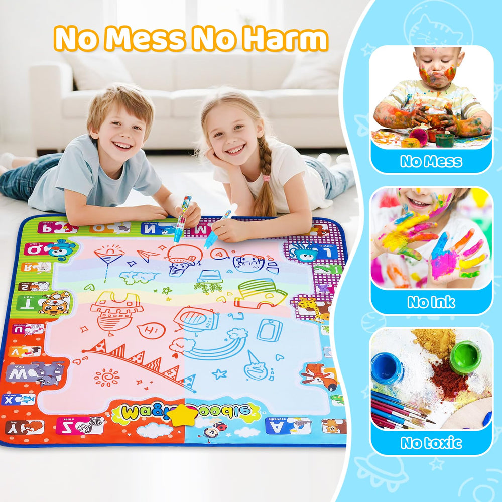 KIZZYEA water doodle mat templates encourage guided practice and creativity.