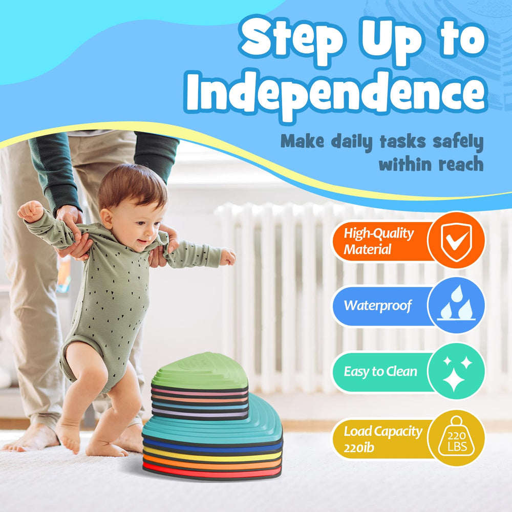 KJR Stepping Stones support up to 220 lbs for versatile play