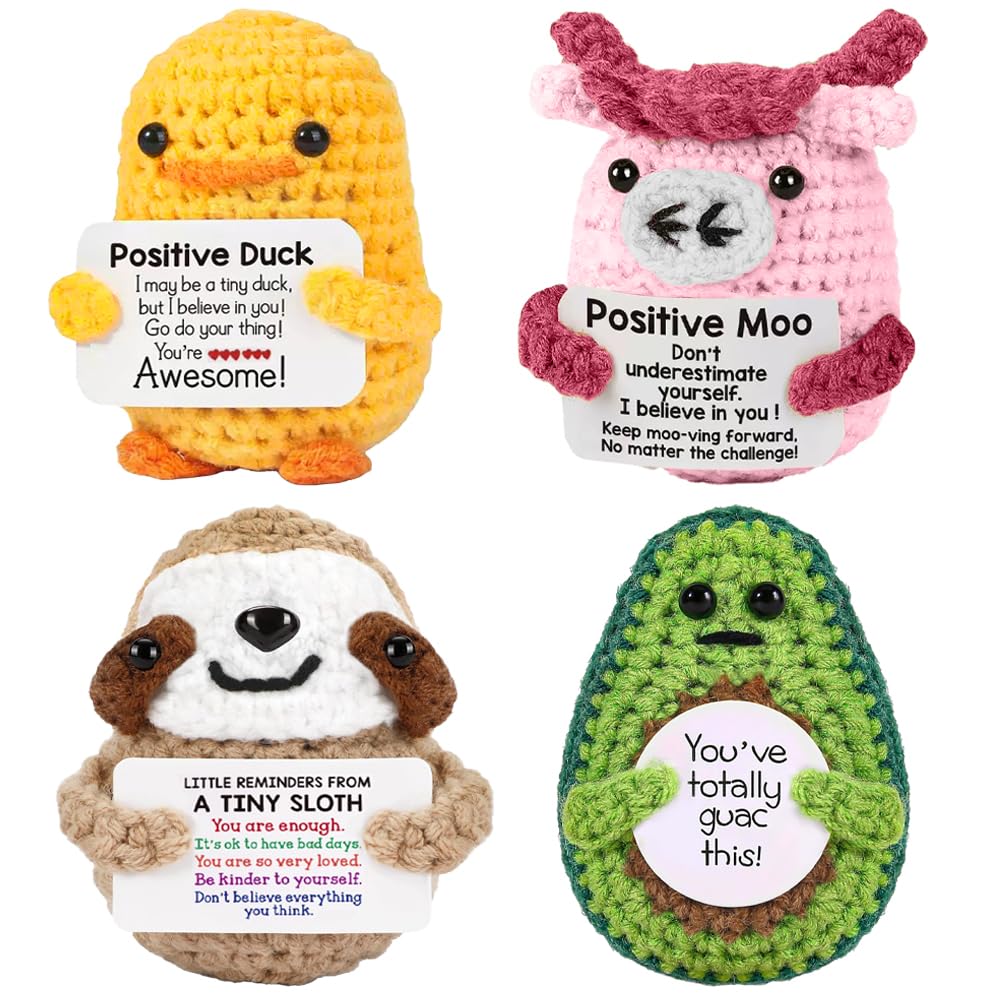 KJRIVER avocado crochet animal on desk offers cheerful mood boost
