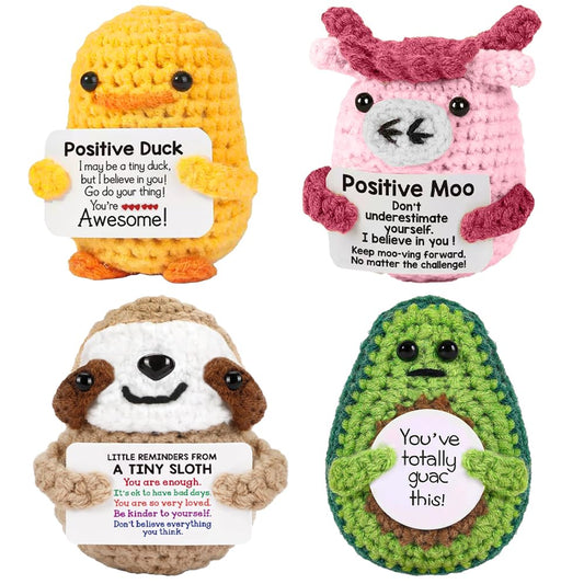 KJRIVER avocado crochet animal on desk offers cheerful mood boost
