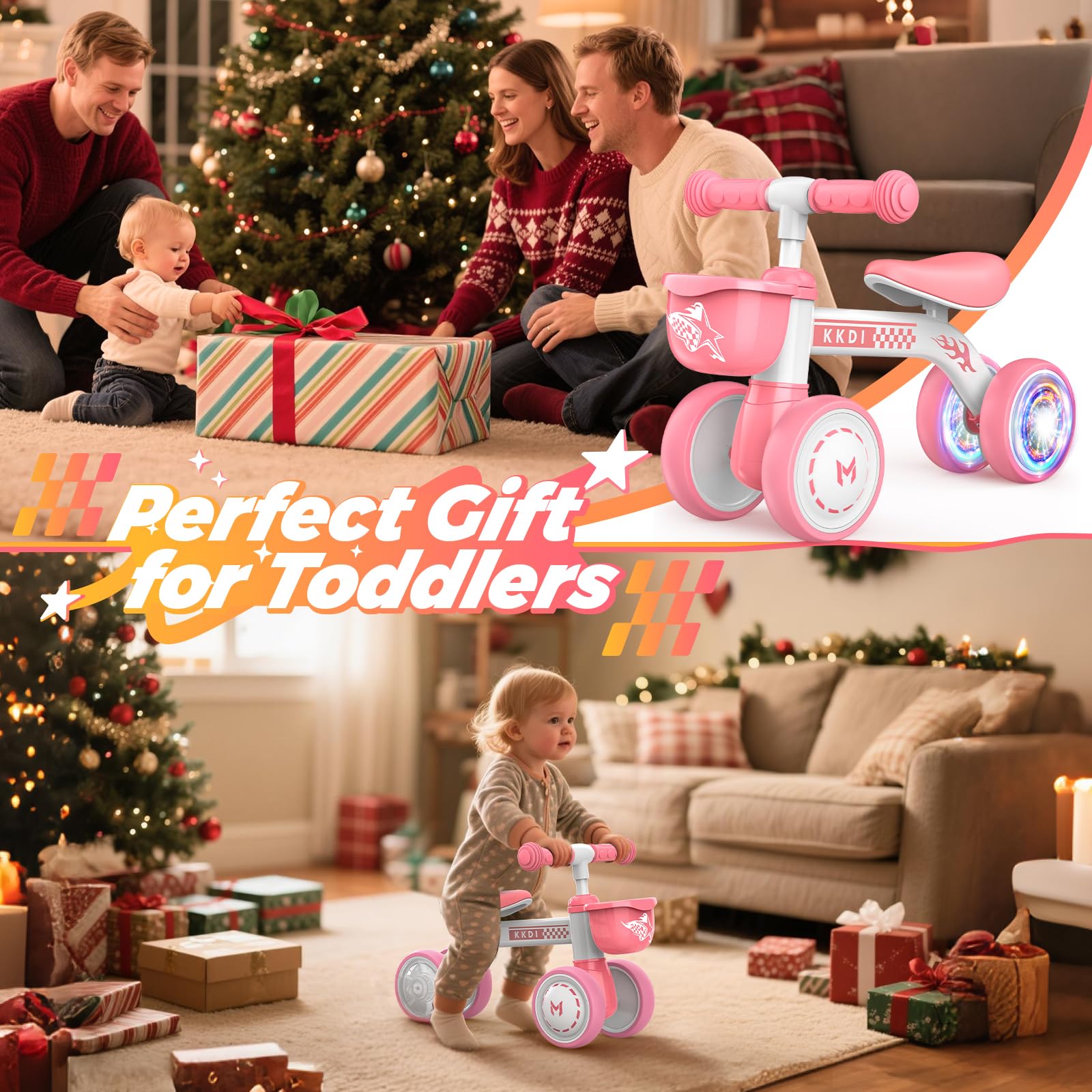 KKDI bike with convenient basket for little treasures.