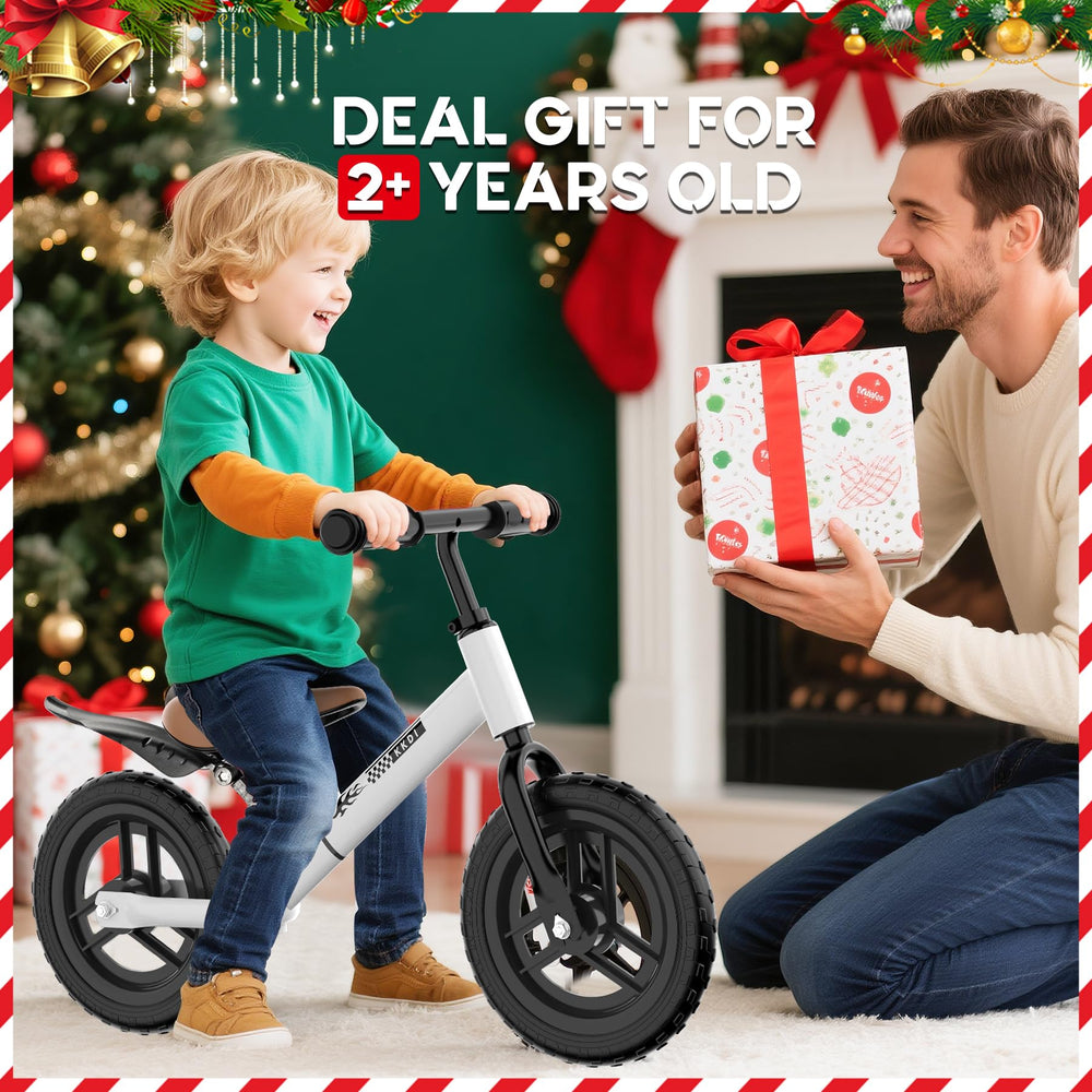 Kkdi child on a balance bike demonstrates balanced speed and control