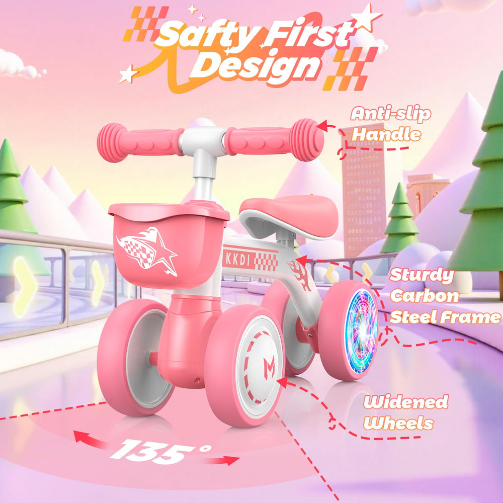 KKDI soft-seat and grips provide a comfortable, secure ride.