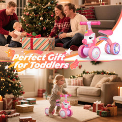 KKDI Unicorn Baby Bike makes a delightful first gift for 1- to 2-year-olds.