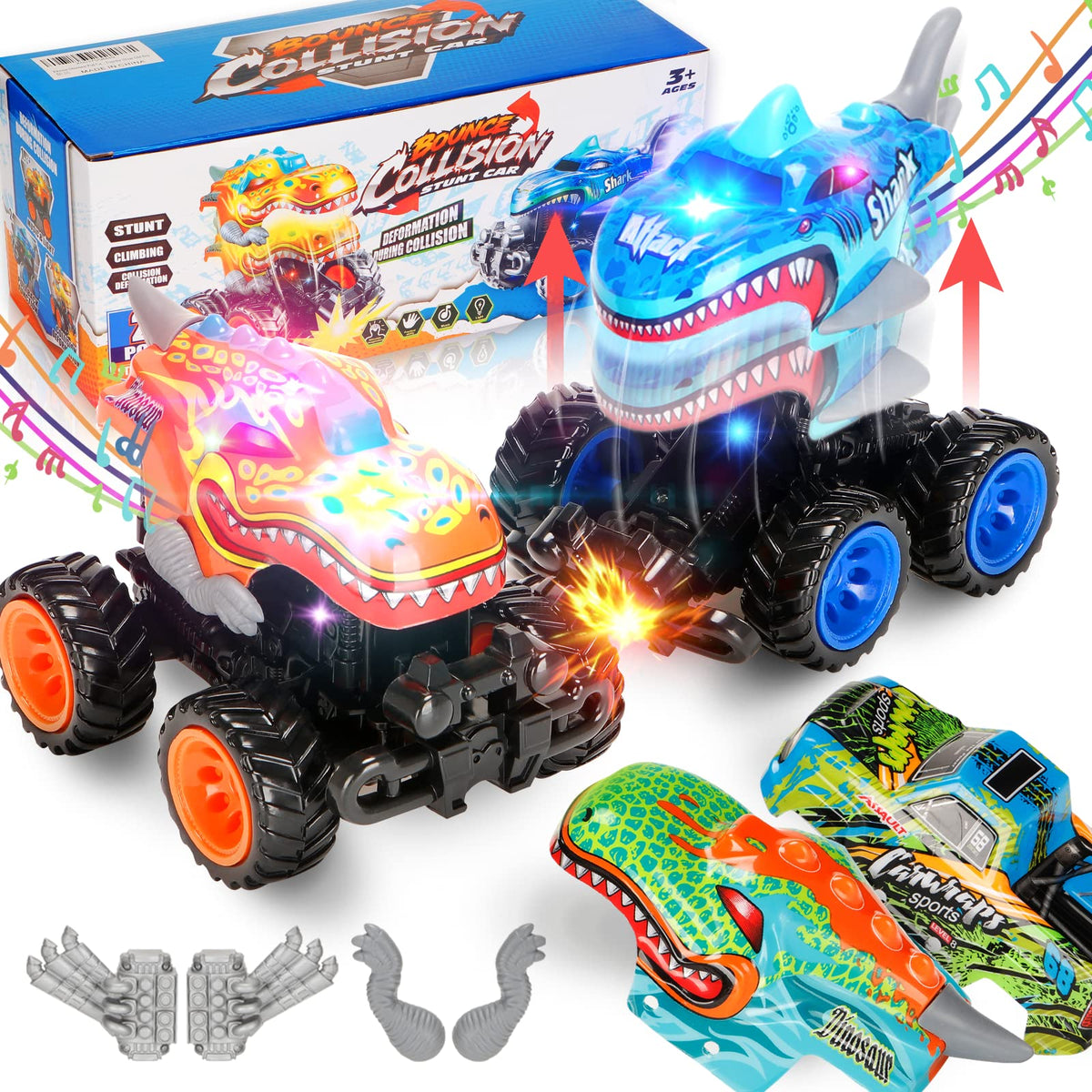 kkmon monster truck with dinosaur shell ready for imaginative play and durable fun