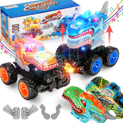 kkmon monster truck with dinosaur shell ready for imaginative play and durable fun